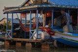 Fishing community in Chong Khneas on the Siem Reap river and floating on the Tonle Sap lake in Cambodia