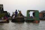 Fishing community in Chong Khneas on the Siem Reap river and floating on the Tonle Sap lake in Cambodia