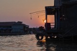 Fishing community in Chong Khneas on the Siem Reap river and floating on the Tonle Sap lake in Cambodia