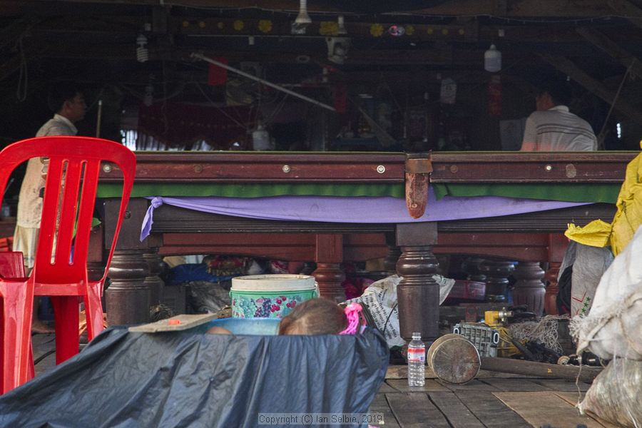 Fishing community in Chong Khneas on the Siem Reap river and floating on the Tonle Sap lake in Cambodia