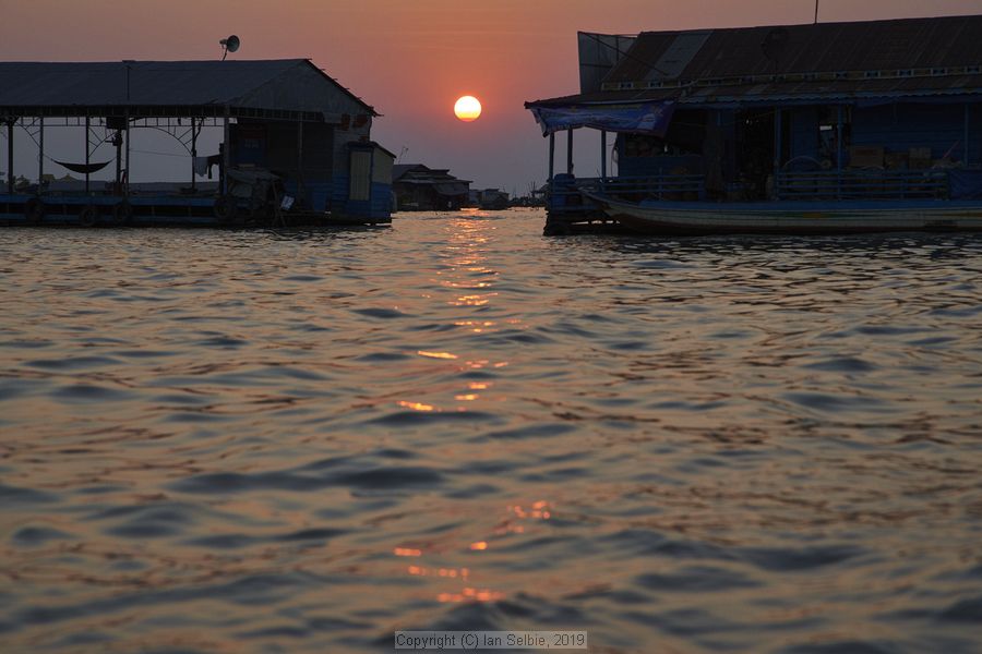 Fishing community in Chong Khneas on the Siem Reap river and floating on the Tonle Sap lake in Cambodia