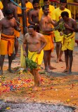 Walking the coals at the Thimithi (fire walking) ceremony, Singapore 2003